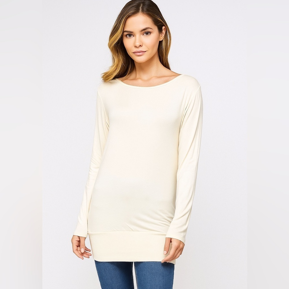 Vintage James Perse Long Sleeve Boat Neck Tunic Size 3
